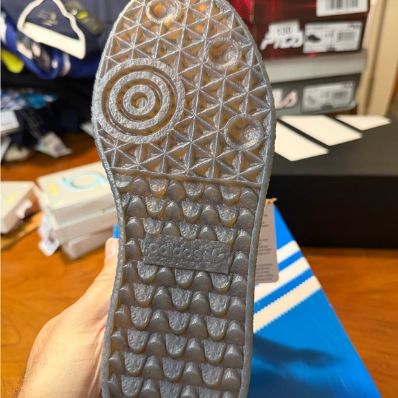 NIB Adidas Women's Samba Sneakers Shoes Cloud White/Green/Off White Size 7 - Picture 10 of 11